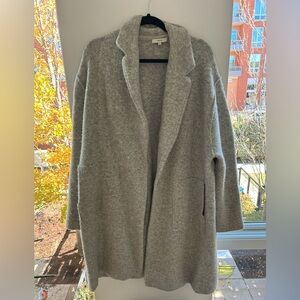 Vince wool blend long line coat